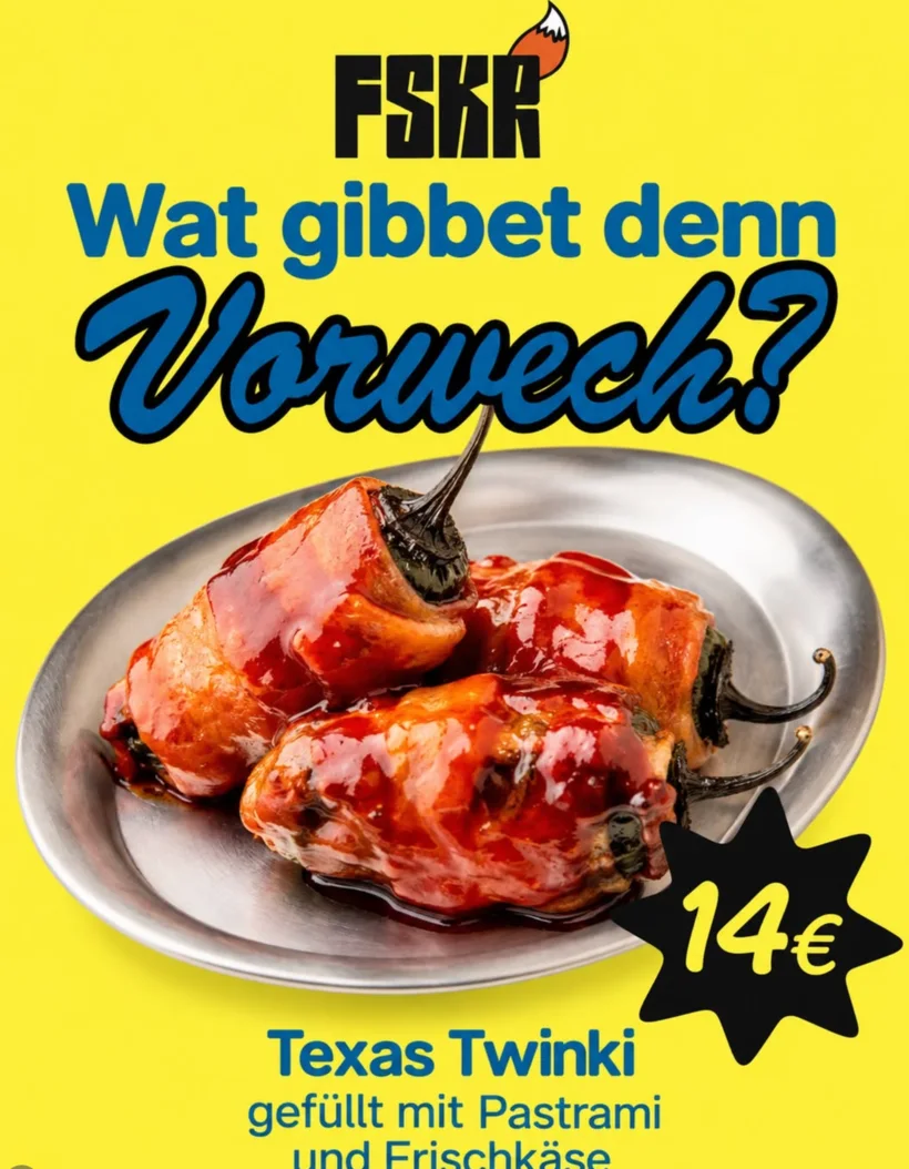Texas Twinki, gefüllt mit Pastrami und Frischkäse, 14 Euro